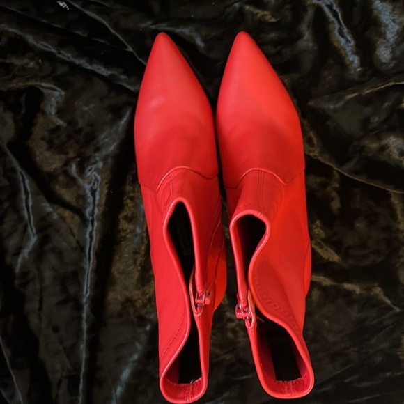 Charles David red leather booties - Picture 5 of 9